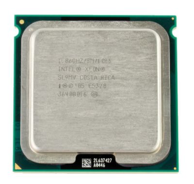 View Intel Xeon QuadCore E5320 186 GHz 80 Watts 1066 FSB SL9MV information
