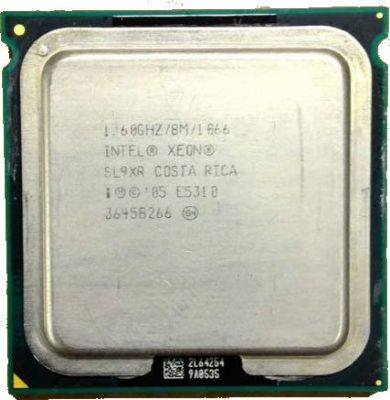 View Intel Xeon QuadCore E5310 160 GHz 80 Watts 1066 FSB SL9XR information