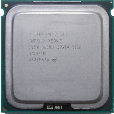View Intel Xeon DualCore 5150 266 GHz 1333 FSB SL9RU information