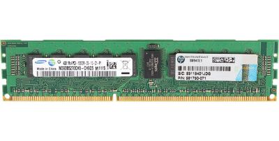 View HP 4GB 1x4GB Single Rank x4 PC310600 DDR31333 Registered CAS9 Memory Kit 593339B21 595424001 information