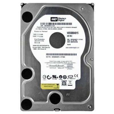View 500GB 72K 3GBs 35 SATA Hard Drive WD5000ABYS information