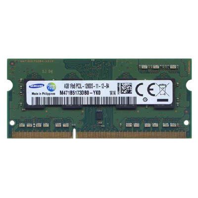 View 4GB 1x4GB PC3L12800 DDR3L1600 SODIMM Memory Module M471B5173DB0YK0 information