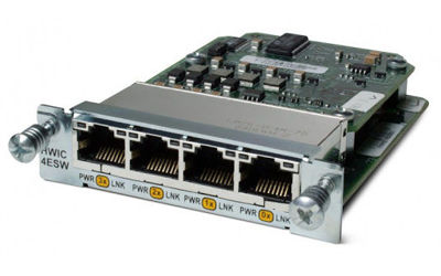 View Cisco Four Port 10100 Ethernet Switch Interface Card HWIC4ESW information
