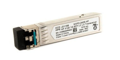 Picture of HPE X120 1G Small Form-Factor Pluggable SFP LC LX Transceiver Module JD119B