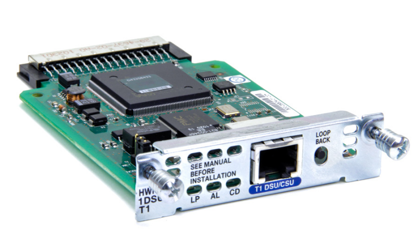 Picture of Cisco 1-Port T1/Fractional T1 DSU/CSU High-Speed WAN Interface Card HWIC-1DSU-T1