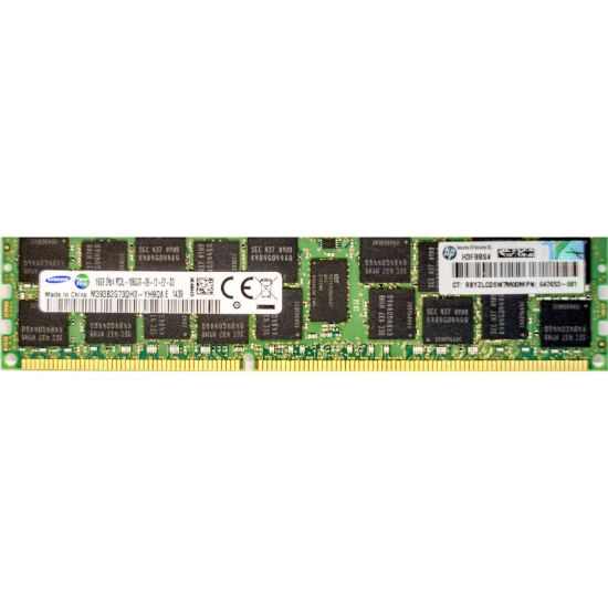 Picture of HP 16GB (1x16GB) Dual Rank x4 PC3L-10600R (DDR3-1333) Registered CAS-9 Low Voltage Memory Kit 647901-B21 647653-081