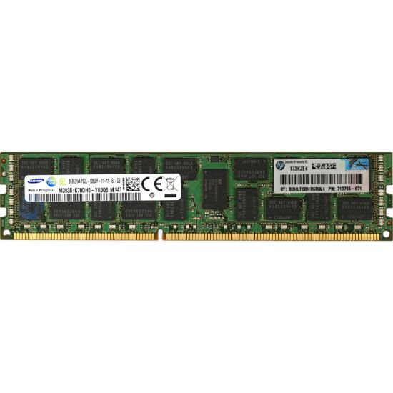 Picture of HP 8GB (1x8GB) Dual Rank x4 PC3L-12800R (DDR3-1600) Registered CAS-11 Low Voltage Memory Kit 713983-B21 713755-071