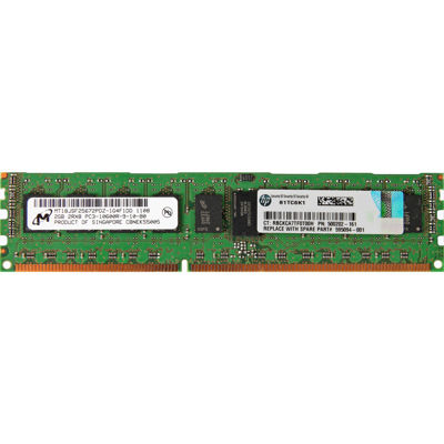 View HP 2GB 1x2GB Dual Rank x8 PC310600 DDR31333 Registered CAS9 Memory Kit 593907B21 595094001 information