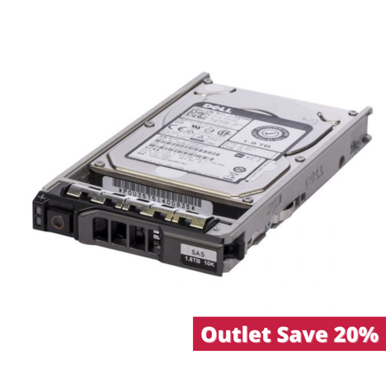 Picture of Dell 1.8TB 10K 12G 2.5" SAS Hard Drive - R-Series Tray - 383N9 (Outlet)