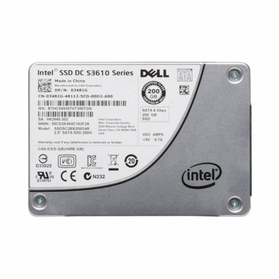 View Dell 200GB MLC 6G 25 SATA Solid State Drive RSeries Tray 3481G information