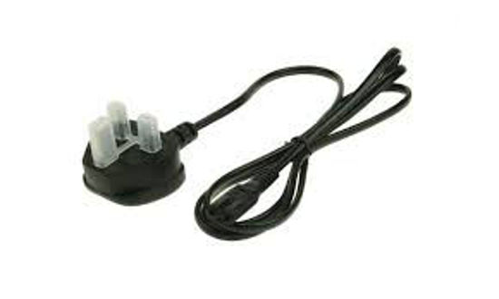 Picture of AC mains lead Figure of 8 Cable UK plug PWR0001A