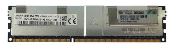 Picture of HP 32GB (1x32GB) Quad Rank x4 PC3L-10600L (DDR3-1333) CAS-9 Low Voltage Memory Kit 647903-B21 664693-001 - copy