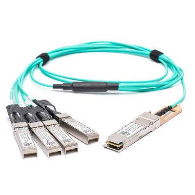 View Cisco Fiber Optic Cable QSFP to 4 x SFP 10Gbps Active Optical Cable 1m QSFP4X10GAOC1M information