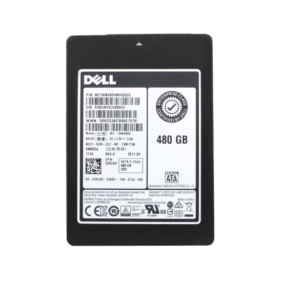 Picture of Dell 480GB 6Gb/s SATA (2.5-inch) Mixed Use Solid State Drive 2RGGR  02RGGR