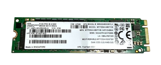 Picture of HPE 480GB SATA Read Intensive 6G M.2 2280 Digitally Signed Firmware Solid State Drive 875498-B21 875855-001