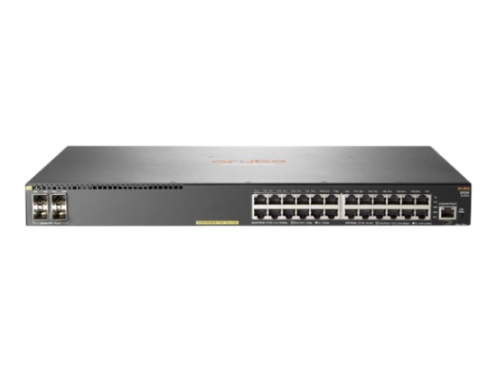 Picture of HPE Aruba Networking 2930F 24G PoE+ 4SFP+ TAA-compliant Switch JL263A