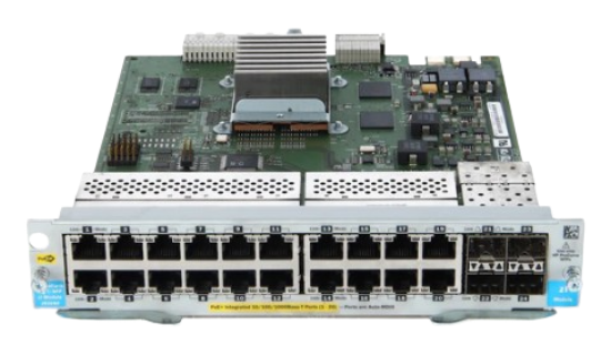 Picture of HP ProCurve 5400zl 20-Port 10/100/1000 PoE+ and 4-Port Mini-GBIC zl Module J9308A