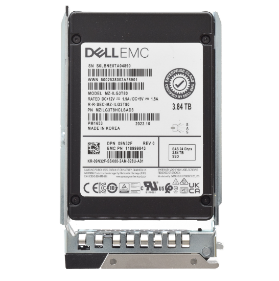 Picture of Dell 3.84TB 24G SAS SFF (2.5inch) Read Intensive Solid State Drive 9N32F 09N32F