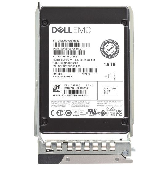 Picture of Dell 1.6TB 24G SAS SFF (2.5inch) Mixed Use Solid State Drive 5RJND 05RJND