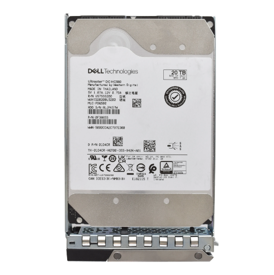 Picture of Dell 20TB SAS 12G 7.2K (3.5inch) Hard Drive 1D4CR 01D4CR