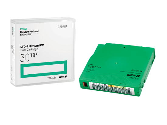 Picture of HPE LTO-8 Ultrium 30TB RW Data Cartridge Q2078A 882282-001