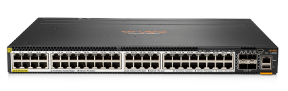 Picture of HPE Aruba Networking CX 6300M 48-port HPE Smart Rate 1/2.5/5GbE Class 6 PoE and 4-port SFP56 Switch JL659A