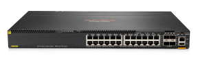 Picture of HPE Aruba Networking CX 6300M 24-port 1GbE Class 4 PoE and 4-port SFP56 Switch JL662A
