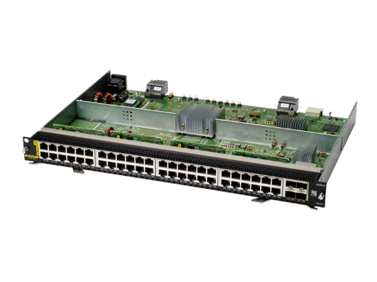 Picture of HPE Aruba Networking CX 6400 48-port 1GbE Class 4 PoE and 4-port SFP56 v2 Module R0X39C